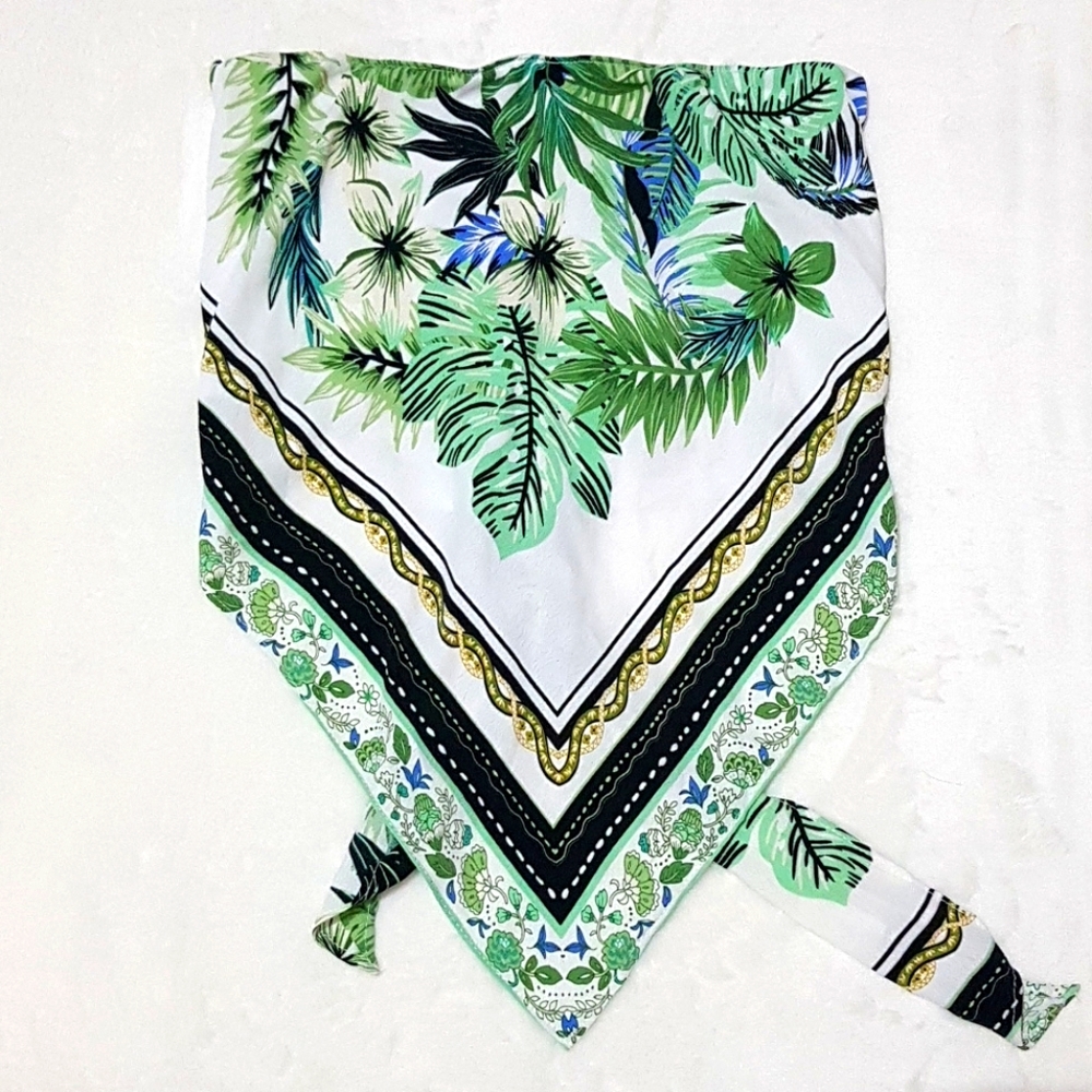 BANDANA TIE SPRING SUMMER BEACH TROPICAL TOP